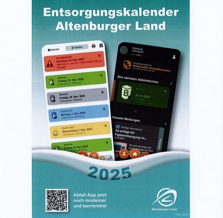  Hinweise zur Erscheinung des Entsorgungskalender 2025 Bildidee 